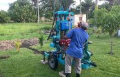 Diesel engine AKL-150Y water drilling machine worked in Guatemala